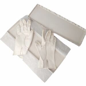 WEAR RIGHT 60's Vintage Leather Gloves Size 6 3/4 in Original Buffums Box 50s